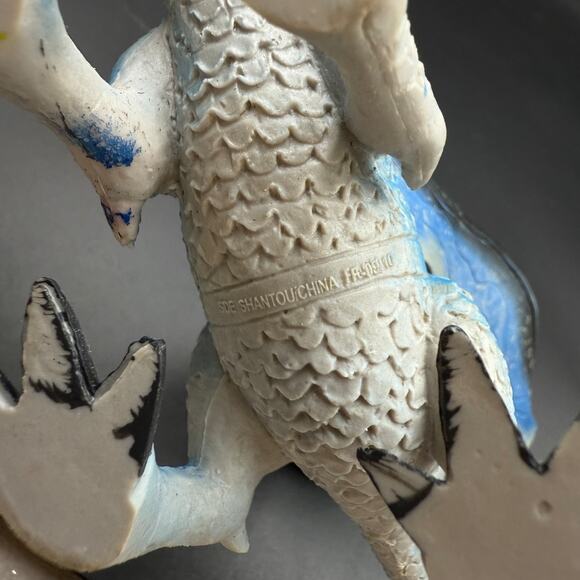 Ice Blue Dragon Toy Figure Blue and Black SDE Shantou - Picture 7 of 13